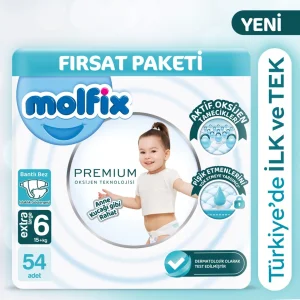 Molfix Premium Bebek Bezi, 6 Beden, 54 Adet