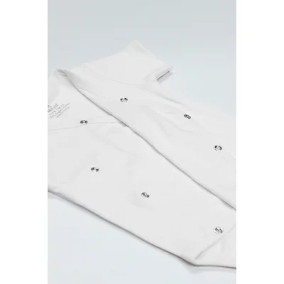 Bistyle Organik Natural Basic Style Yarım Kol Kruvaze Badi, Beyaz