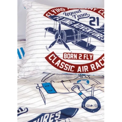 Cotton Box Junior Nevresim Takımı Tek Kişilik Flying, Gri