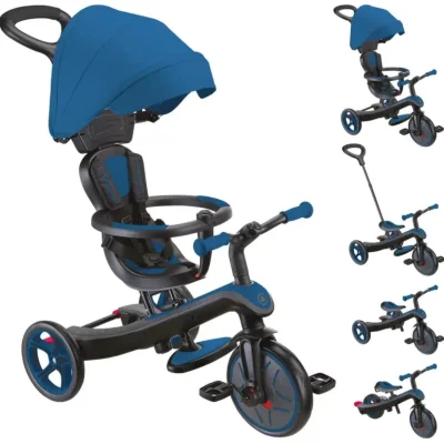 Globber Explorer 4in1 Trike Bisiklet, Kraliyet Mavisi