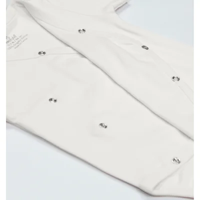 Bistyle Organik Natural Basic Style Yarım Kol Kruvaze Badi, Ekru