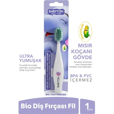 Babyton Bio Ultra Yumuşak Çocuk Diş Fırçası Fil