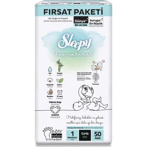 Sleepy Bio Natural Bebek Bezi, 1 Beden, 50 Adet