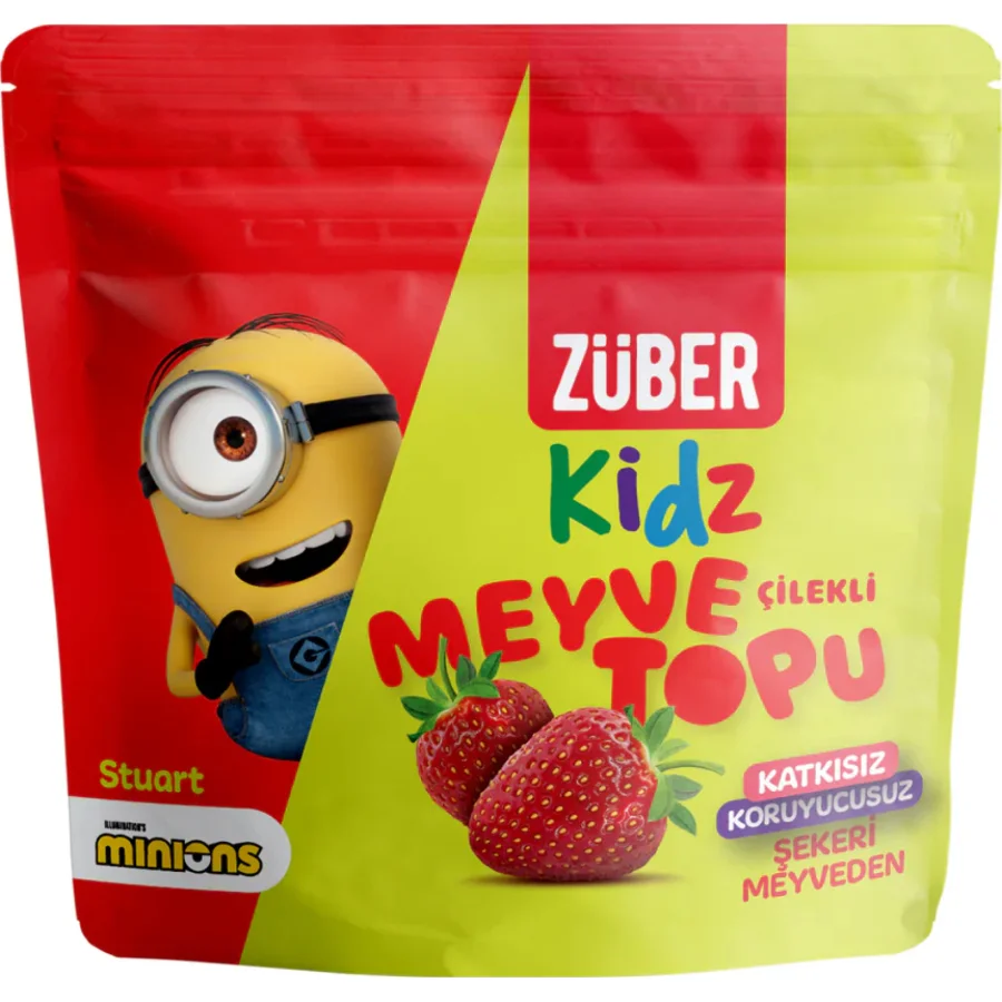 Züber Kidz Meyve Topu, 42 g, Çilek