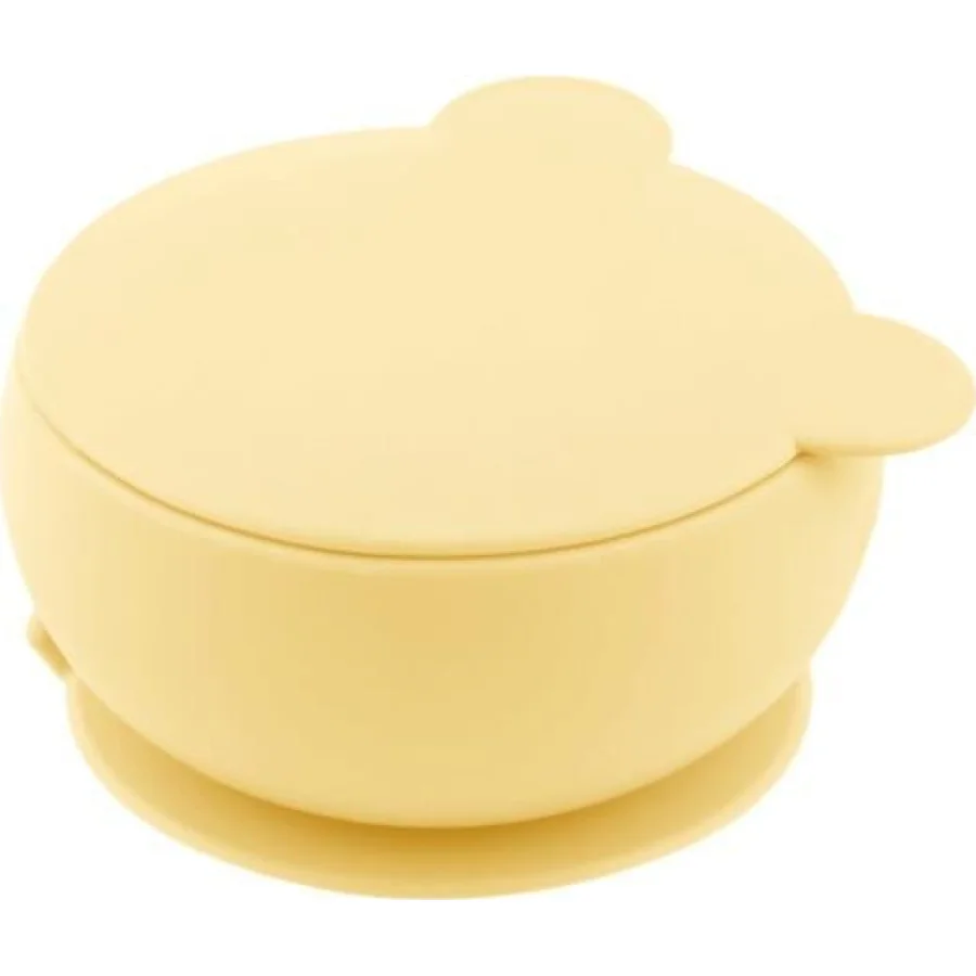 OiOi Silikon Kapaklı Kase, Mellow Yellow