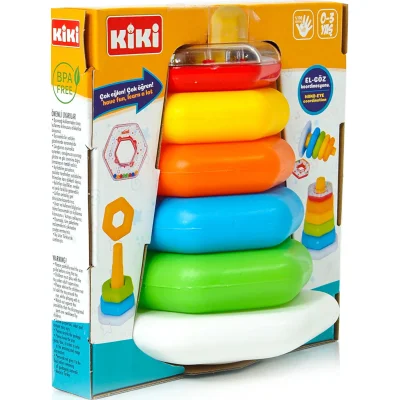 Kiki Renkli Altıgen Halkalar Çıngıraklı
