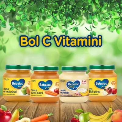 Bebelac Elma Şeftali Püresi Kavanoz Maması, 125 g
