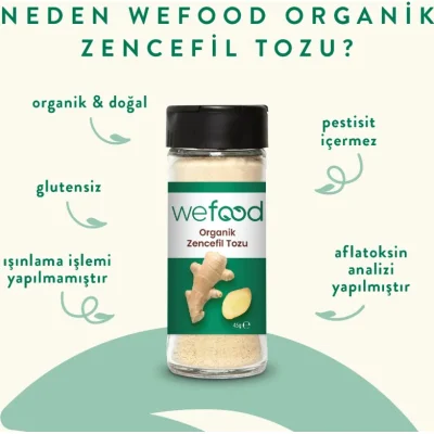 Wefood Organik Zencefil Tozu, 45 g