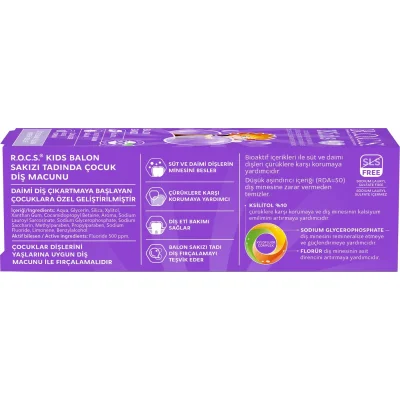 R.O.C.S. Kids Diş Macunu, 35 ml, Sakız
