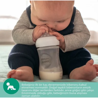 Philips Avent Doğal Tepkili Natural Response Cam Biberon, 120 ml, 0+ Ay