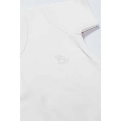 Bistyle Organik Natural Basic Style Yarım Kol Kruvaze Badi, Beyaz