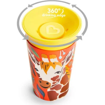 Munchkin Mucize 360° Wildlove Alıştırma Bardağı 12 Ay+, 266 ml, Zürafa