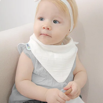 BabyJem Ahşap Diş Kaşıyıcılı Bürümcük Müslin Önlük, Ekru