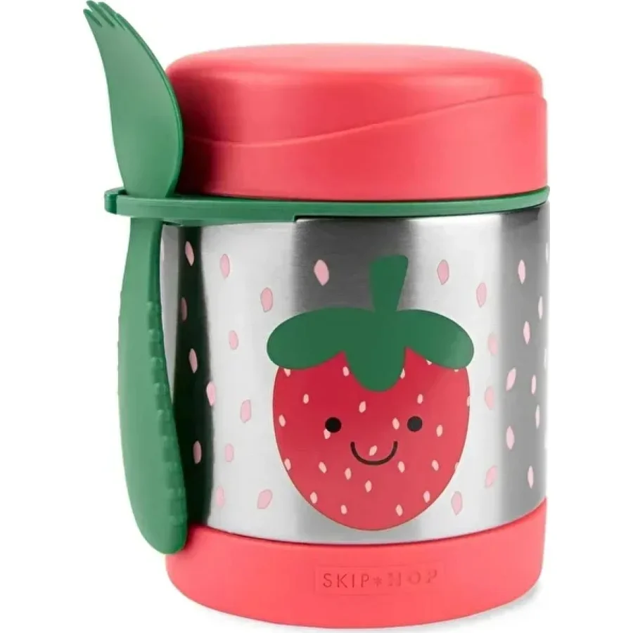 Skip Hop Zoo Paslanmaz Çelik Termos, 325 ml, Çilek