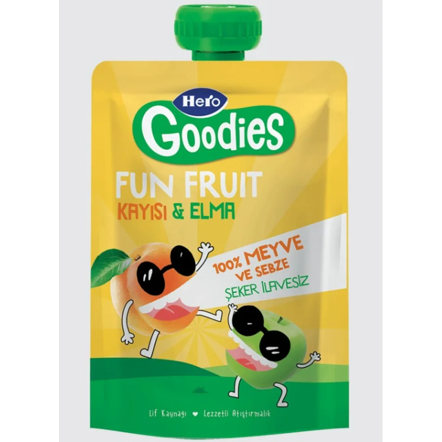Hero Goodies Meyve Püresi, Kayısı, Elma, Havuç, 100 g