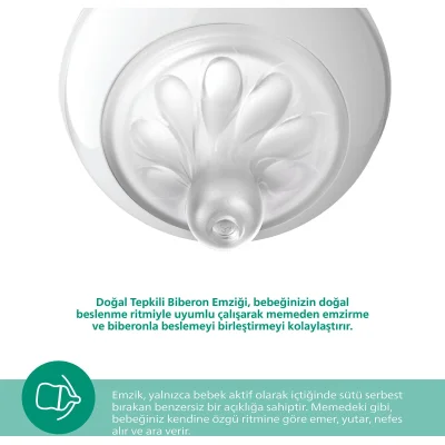 Philips Avent Doğal Tepkili Natural Response Cam Biberon, 120 ml, 0+ Ay
