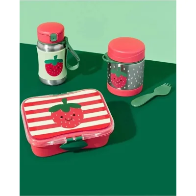 Skip Hop Zoo Paslanmaz Çelik Termos, 325 ml, Çilek