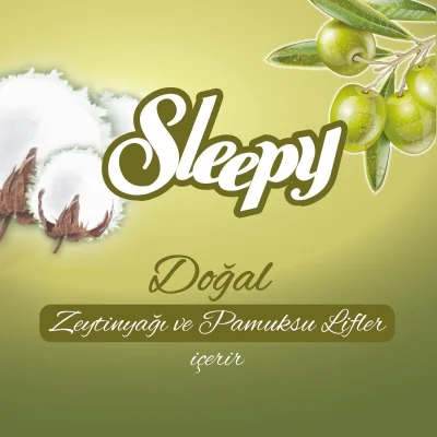 Sleepy Doğal Zeytinyağlı Islak Havlu Mendil, 90 Yaprak