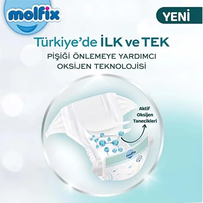 Molfix Premium Bebek Bezi, 3 Beden, 60 Adet