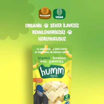 Humm Organik Muzlu Mini Küpler, 30 g