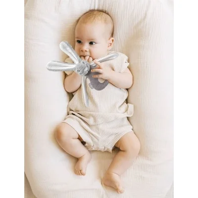 BabyJem Tutmalı Peluş, Mini Tavşan, Gri