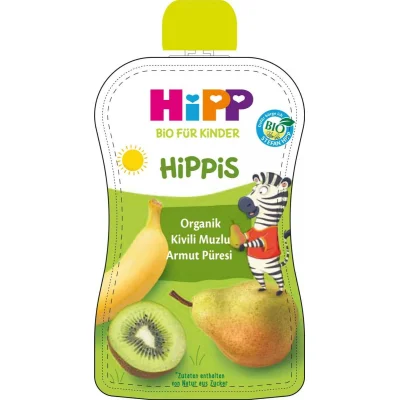 Hipp Organik Kivili Muzlu Armut Püresi, 90 g