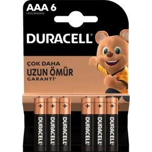 Duracell AAA İnce Kalem Pil, 6'lı