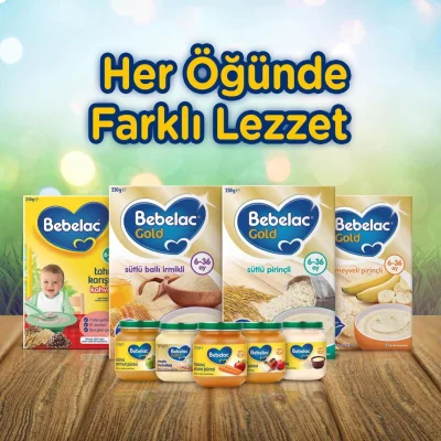 Bebelac Elma Şeftali Püresi Kavanoz Maması, 125 g