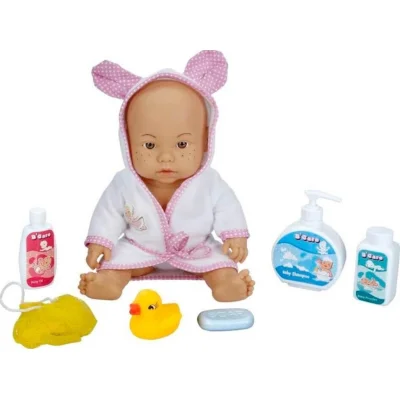 Sunman Bebelou Banyo Zamanı Bebek Seti, 35 cm
