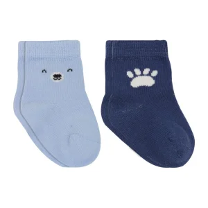 Bistyle Bear Penye Soket Çorap, 2'li, Mavi