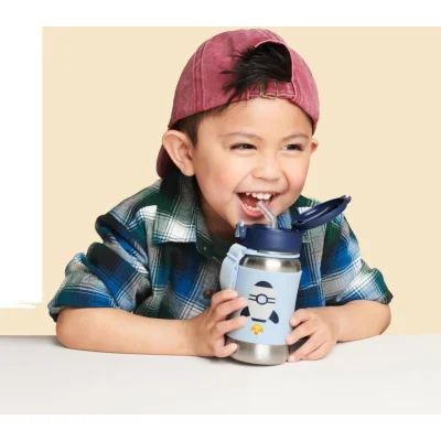 Skip Hop Pipetli Paslanmaz Çelik Suluk, 350 ml, Roket
