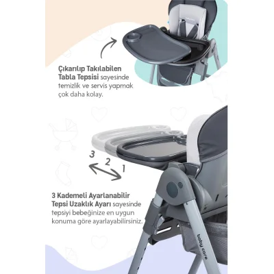 Baby Care BC511 Flex Plus Mama Sandalyesi, Antrasit
