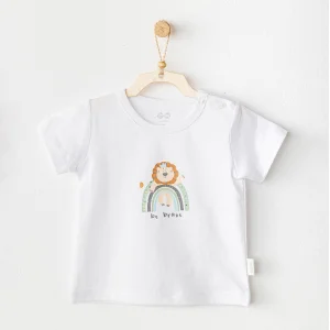 Andywawa Casual Bebek Tişört, Beyaz