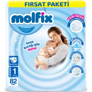 Molfix Bebek Bezi, 1 Beden, 82 Adet