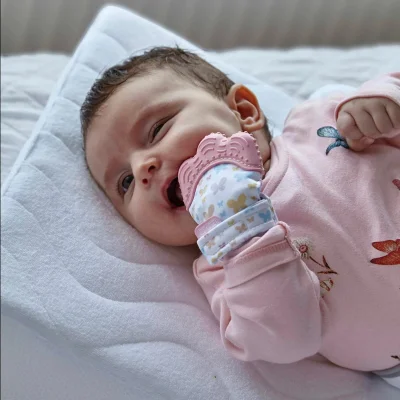 BabyJem Diş Kaşıyıcı Eldiven, Mavi