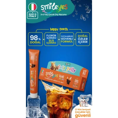 Smileyes Kids Diş Macunu 3-6 Yaş, 50 ml, Cola Jelly