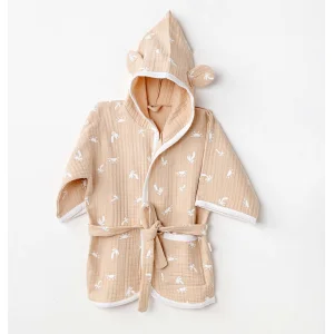 Andywawa Bathrobe Smile All Day Bebek Bornoz, Bej