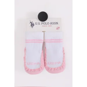U.S. Polo Çarık Çorap, Beyaz-Pembe, Pembe