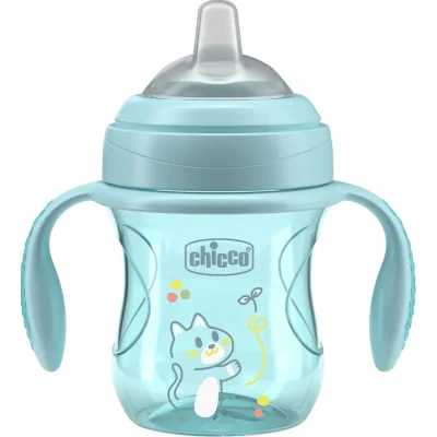 Chicco Yumuşak Uçlu Geçiş Bardağı, 4 Ay+, Erkek