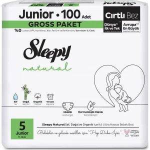 Sleepy Natural Bebek Bezi, 5 Beden, 100 Adet