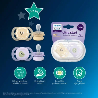 Philips Avent Ultra Start Gece Emzik 0-2 Ay
