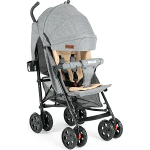 Moje Strong Baston Bebek Arabası, Gri, Siyah