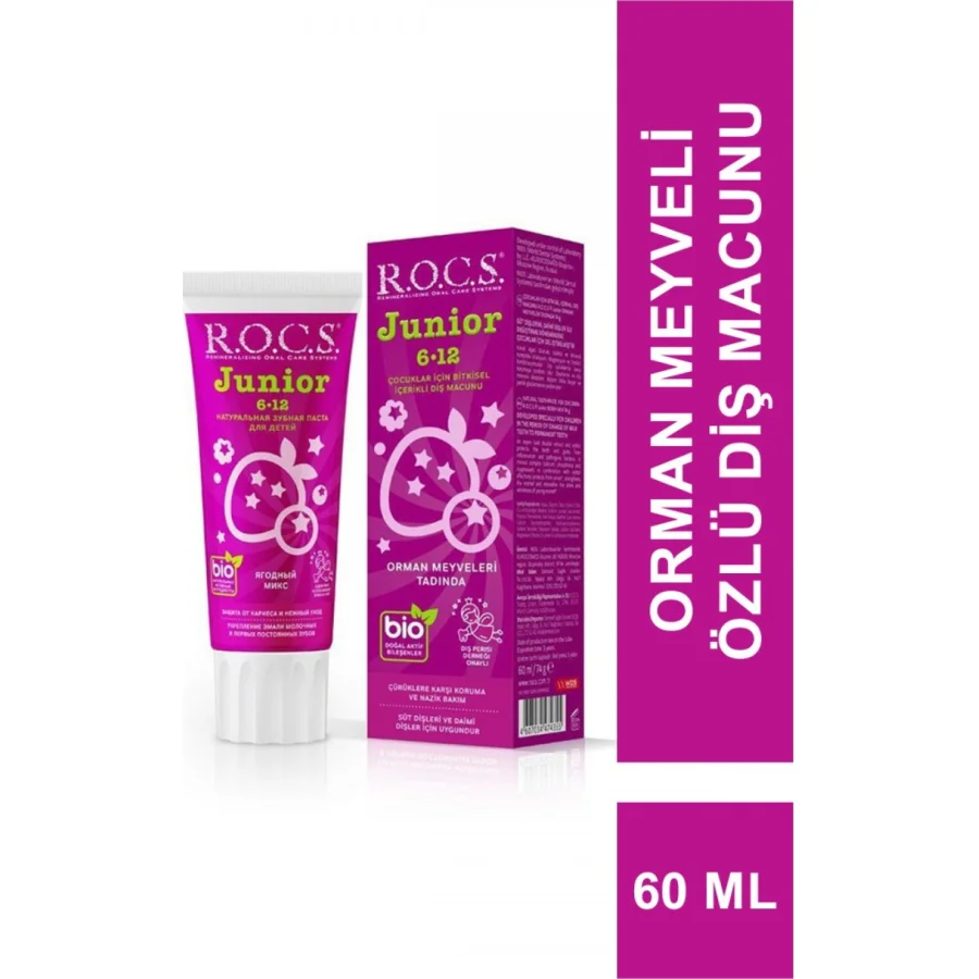 R.O.C.S. Junior Diş Macunu, 60 ml, Orman Meyveleri