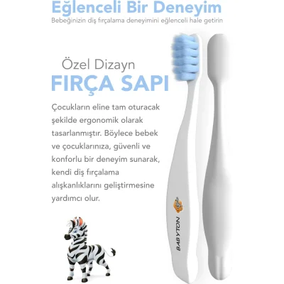 Babyton Bio Ultra Yumuşak Çocuk Diş Fırçası Zebra