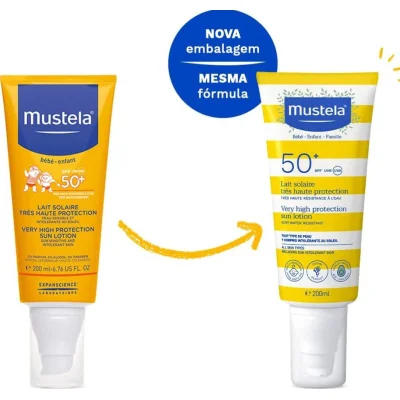 Mustela Çok Yüksek Koruma Faktörlü Güneş Losyonu, SPF 50, 200 ml