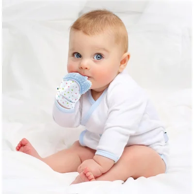 BabyJem Diş Kaşıyıcı Eldiven, Mavi