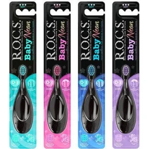 R.O.C.S. Baby Neon Ekstra Soft Diş Fırçası, 0-3 Yaş