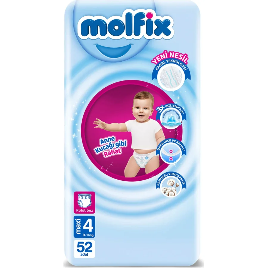 Molfix Külot Bez, 4 Beden, 52 Adet