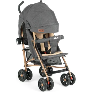 Moje Strong Baston Bebek Arabası, Antrasit, Altın