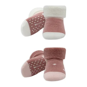 Bistyle Havlu Soket Kaymaz Point Girl, 2'li, Pudra, Pembe